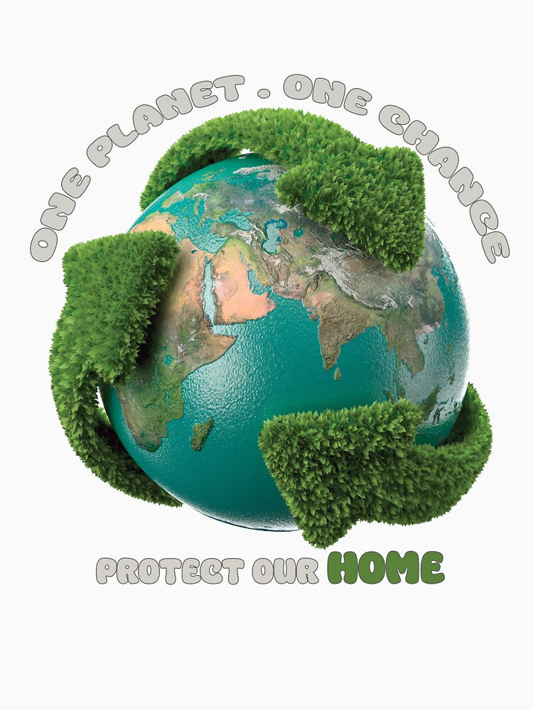 One Planet One Chance Protect Our Home Earth Day Recycle Eco Friendly T-Shirt by Elite-Store66
