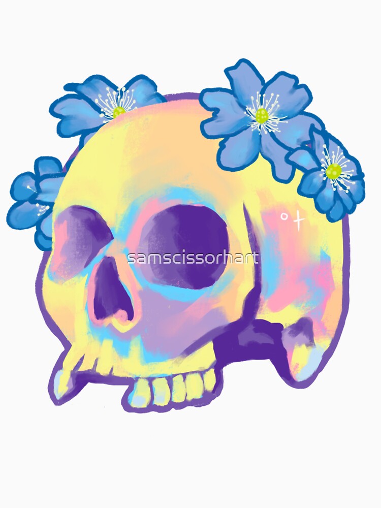 Skull and Flowers by samscissorhart