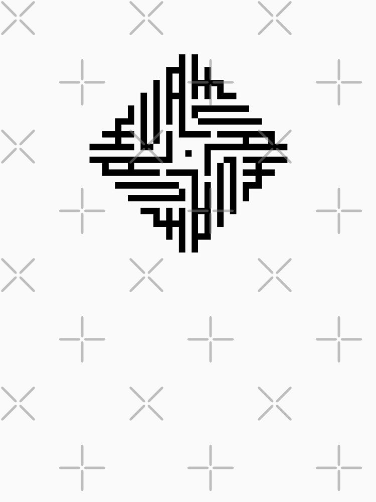 EVA | Black  | Modern Geometric Kufi Calligraphy | From Name to Art by FOR YOUR NAME