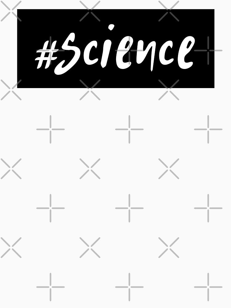 Science Word Typography Black and White Minimalist Hashtag by SoccaTamam