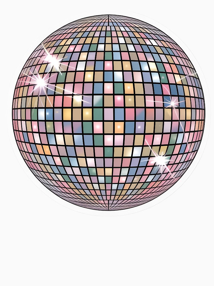 Retro Disco Ball Sticker - Colorful Party Vibes Decal by MinervasCrafts