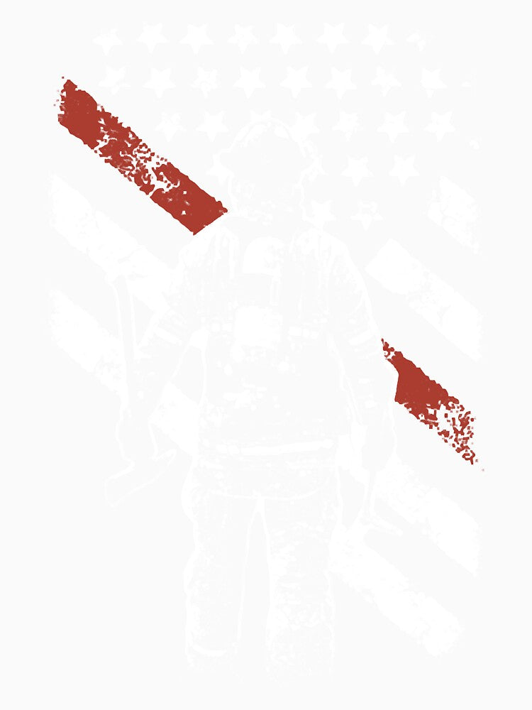 Firefighter Exclusive Thin Red Line Hanes Tagless by Janaatfield