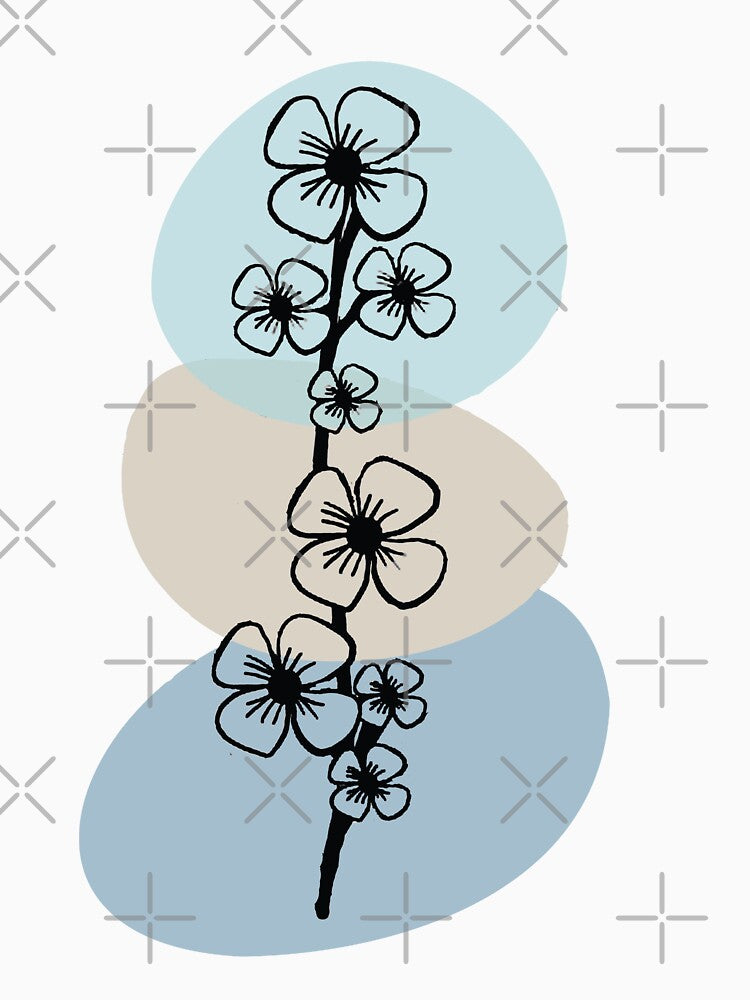 Abstract One Line Daisy Flower Art by virillanissa