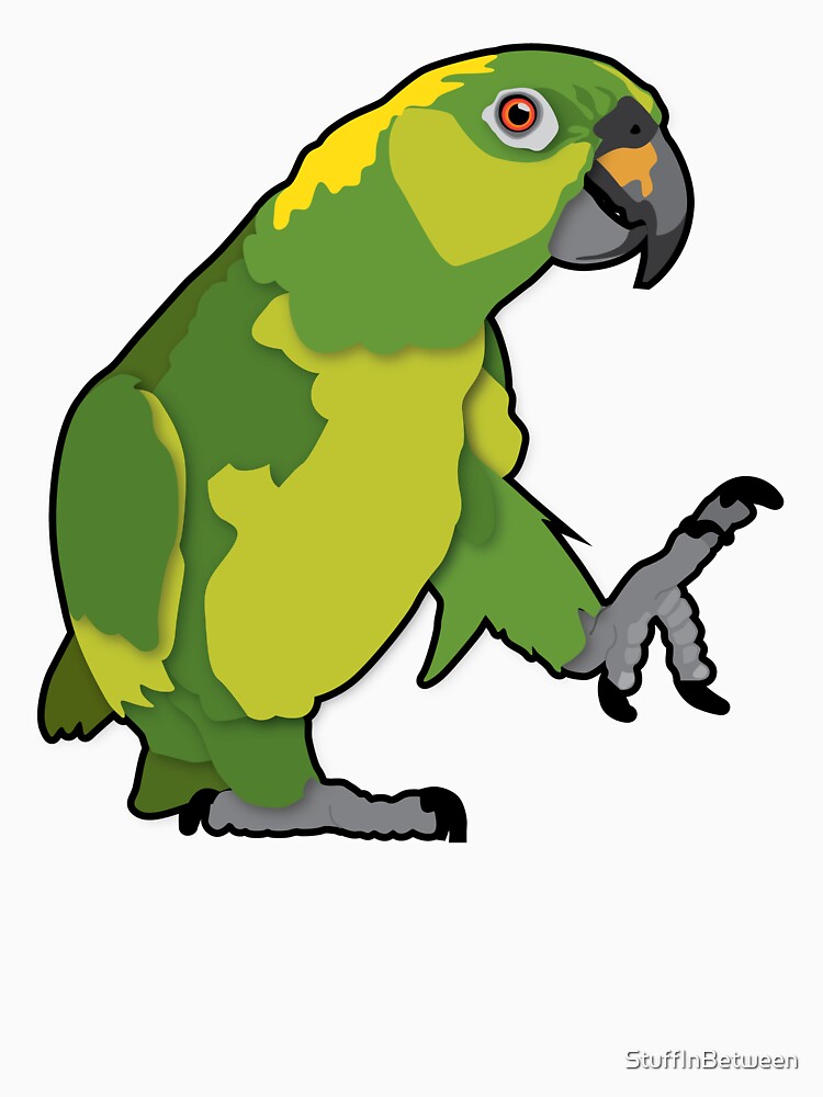 Happy Yellow Nape Amazon Parrot by StuffInBetween