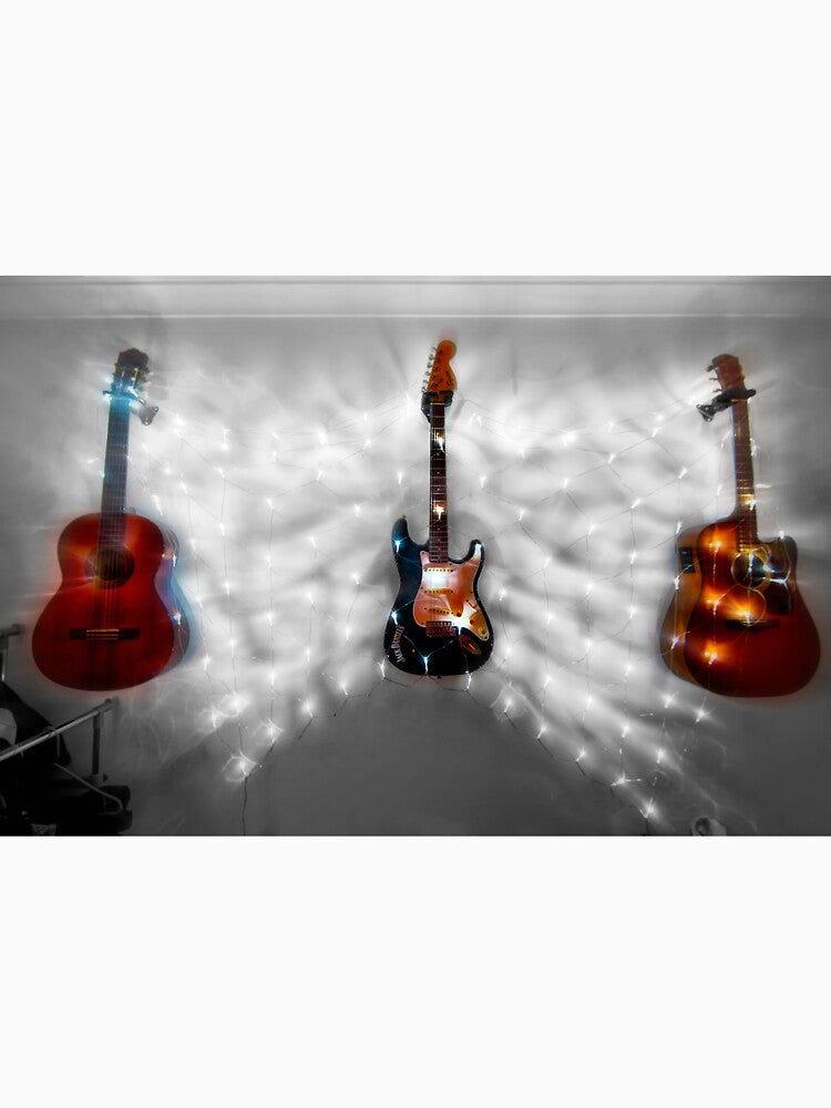 Christmas Guitars Greeting Card by AntSmith