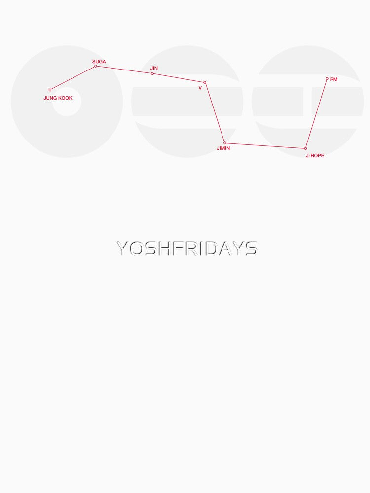 BTS Arirang Constellation - OT7 - RED, For White by YOSHFRIDAYS