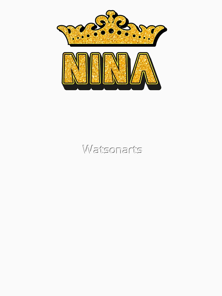 Nina Personalized Funny Custom Name Crown Design by Watsonarts