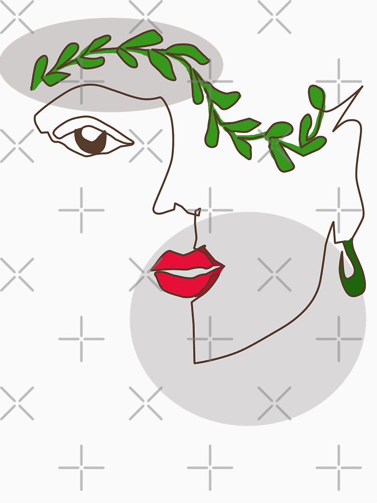 Face Art - Abstract Line Illustration by YourSpace8