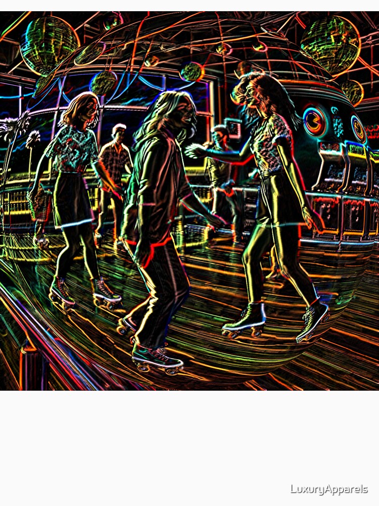 Vintage Roller Skate Disco Vibes | Retro Boardwalk Arcade Aesthetic | Y2K Nostalgia Art by LuxuryApparels