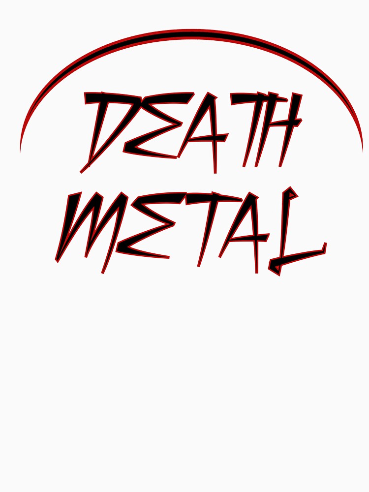 Death Metal Typography Design Red Black by FMH