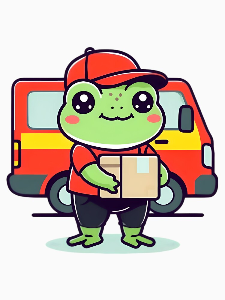 A Cute Courier Driver Frog by DWorriBHappi