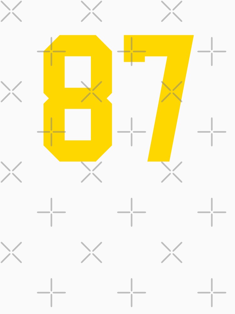 Bold Yellow Sport Number 87 by NECHSTORE