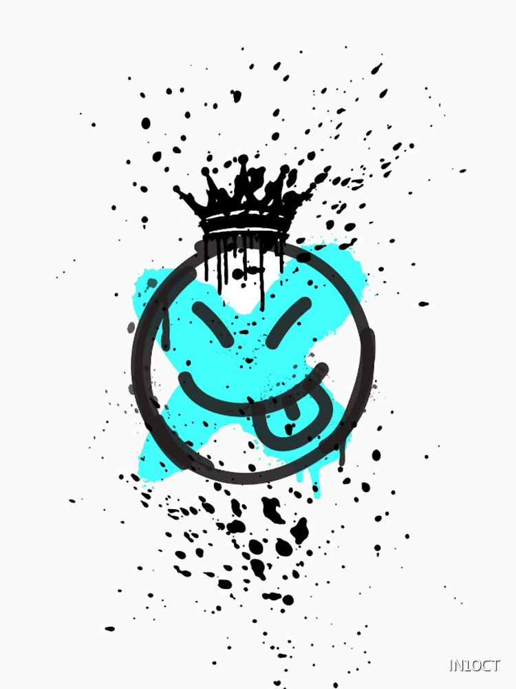 Graffiti X Face – Abstract Street Art Smiley with Drip Effect by IN10CT