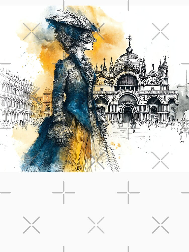Venetian Carnival Elegance in Blue by Banal25