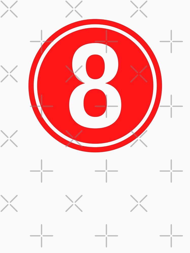 Big Red Dot Number 8 by NECHSTORE