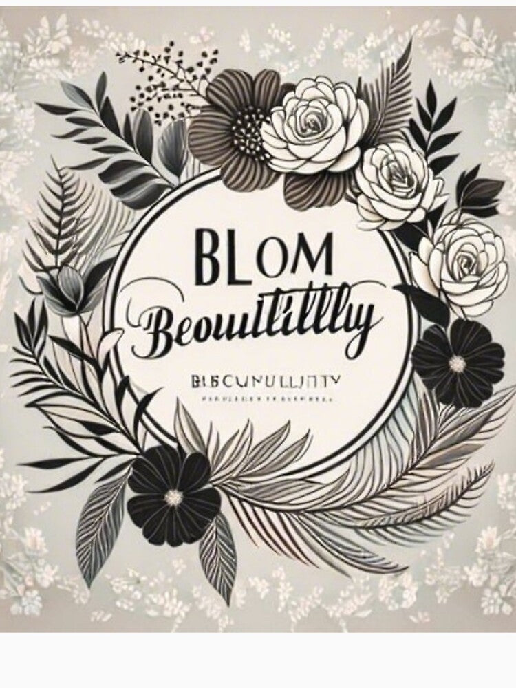 Bloom Beautifully Quote Design by BelleVibeStudio_