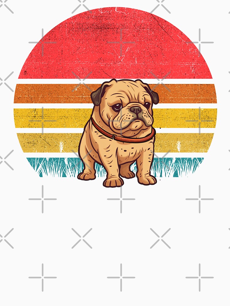 American Bulldog Vintage Retro Sunset by rafaeltto