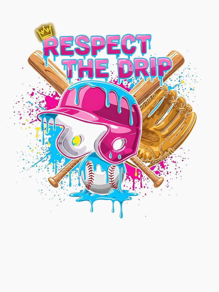 Baseball Drip Ice Cream Drip Youth Boys Baseball by facegm