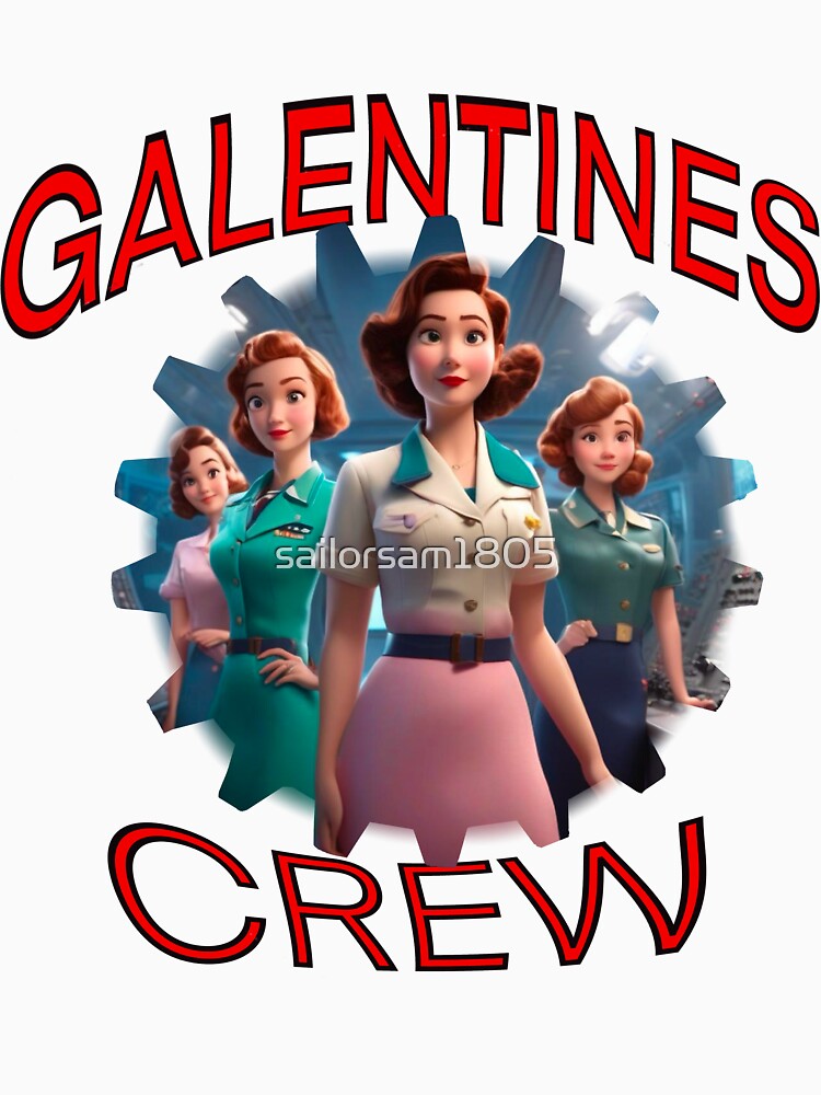 Very Happy American Girls Galentines crew on submarine on Galentines day and Galentines party, gift idea for Galentines day by sailorsam1805