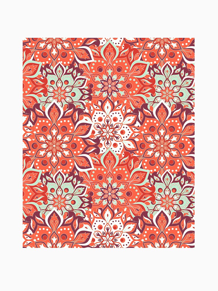 Red Color Flower Pattern by DastagirArts