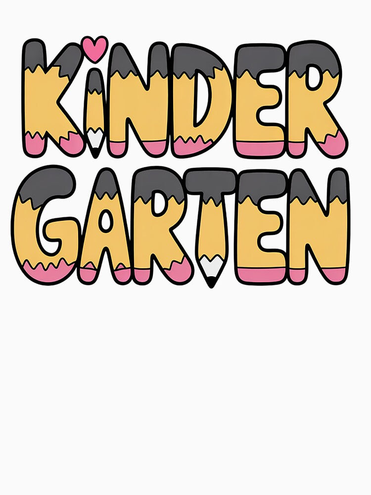 Kindergarten Pencil First Day of School Teacher Toddler Kids by fferomananul