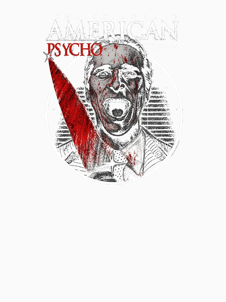 American Psycho Knife Horror Portrait by Adenahilton