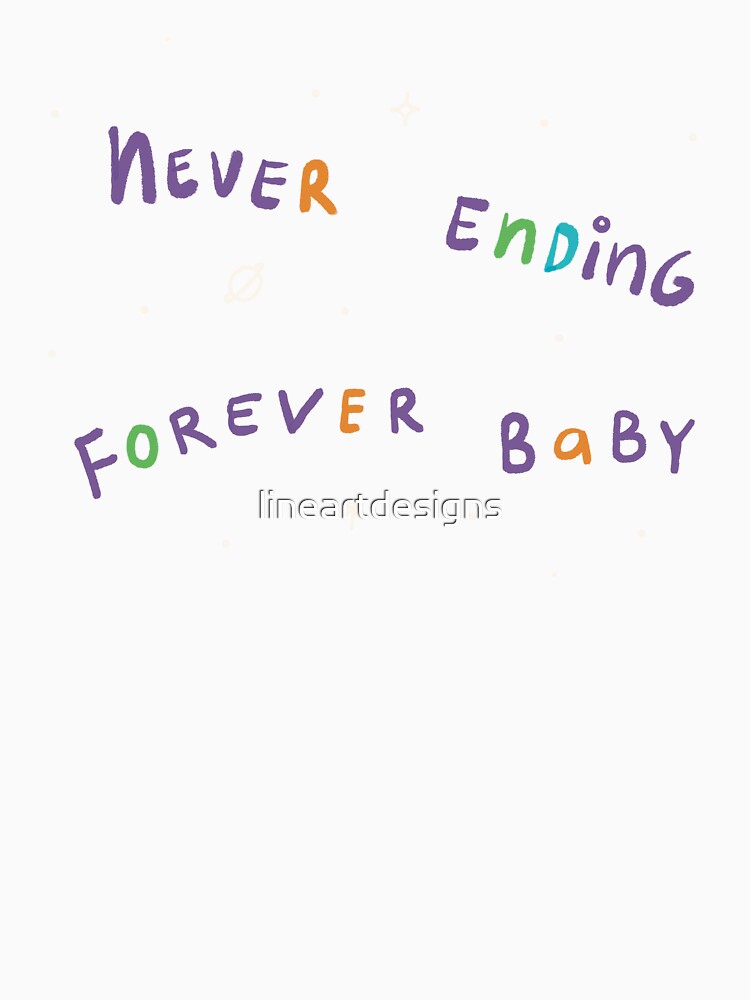 Never Ending Forever Baby Colorful Text White Stars by lineartdesigns