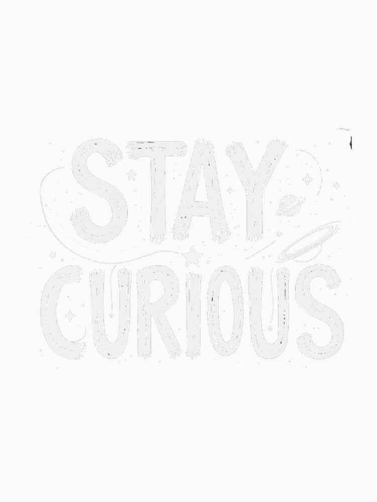 Stay Curious Cosmic Letters by Velora_art01