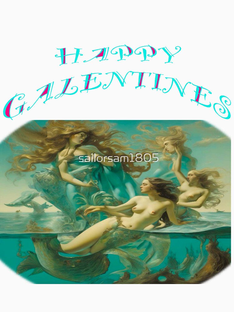 Mermaids Galentines card, perfect gift idea for Galentines day by sailorsam1805