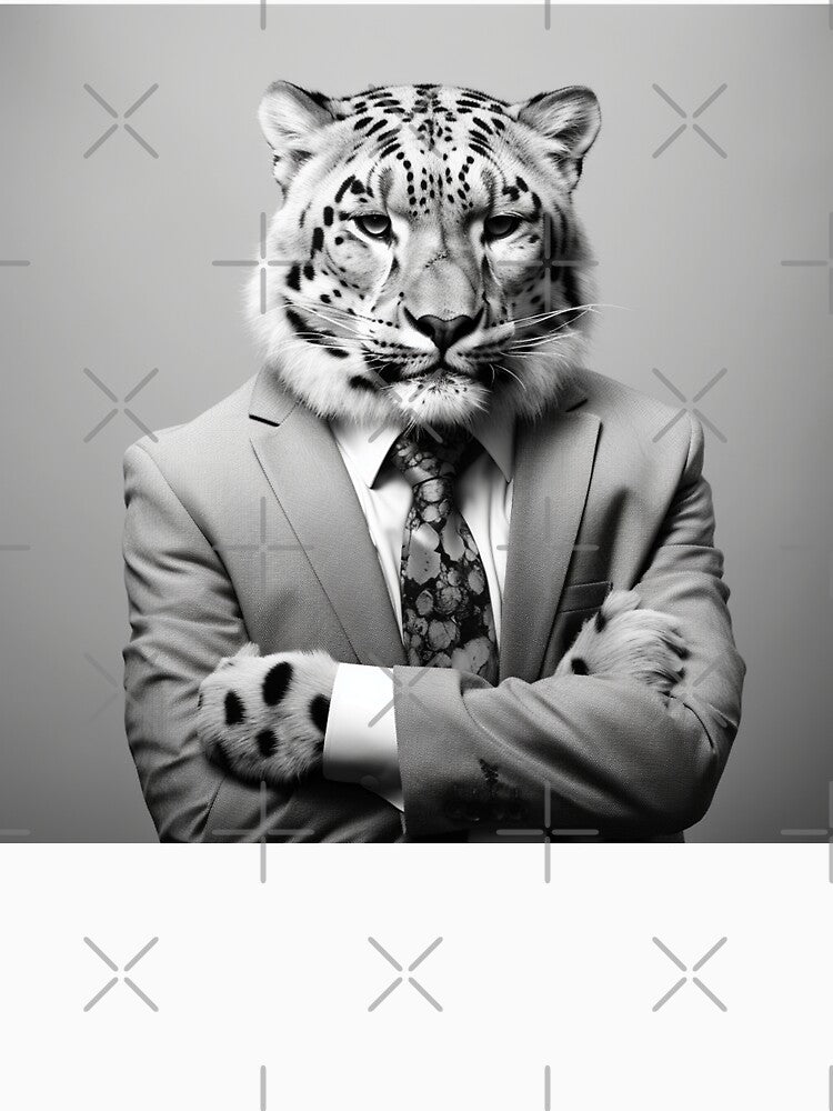 Snow Leopard in Business Suit Art by redstar19