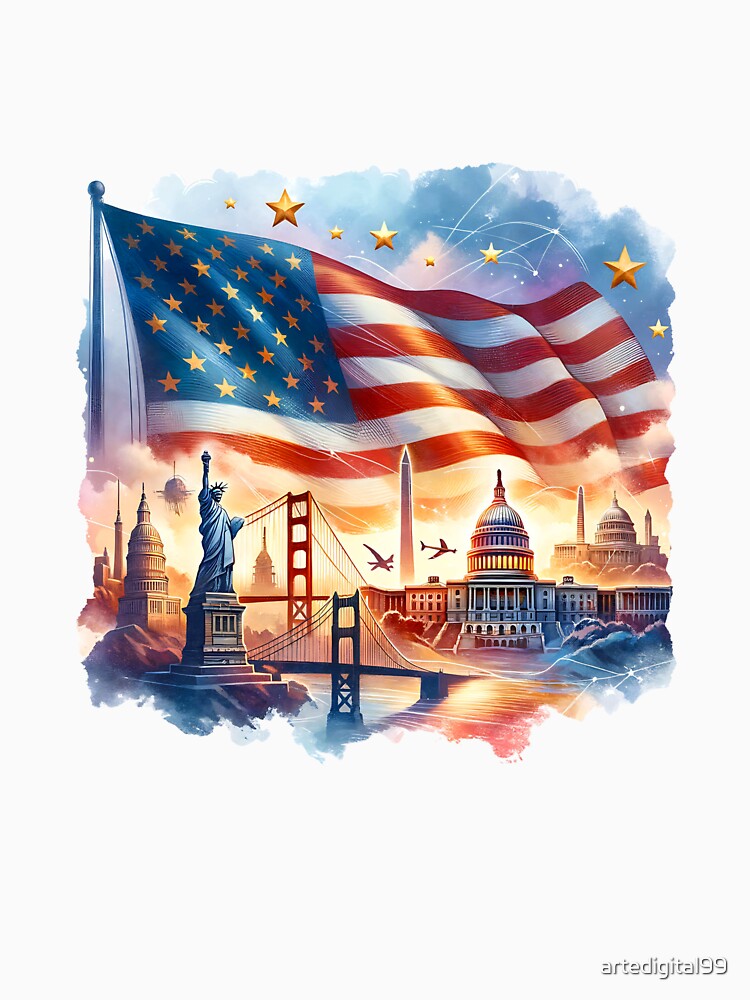 USA Patriotic Flag – Stars and Stripes Graphic Design by artedigital99
