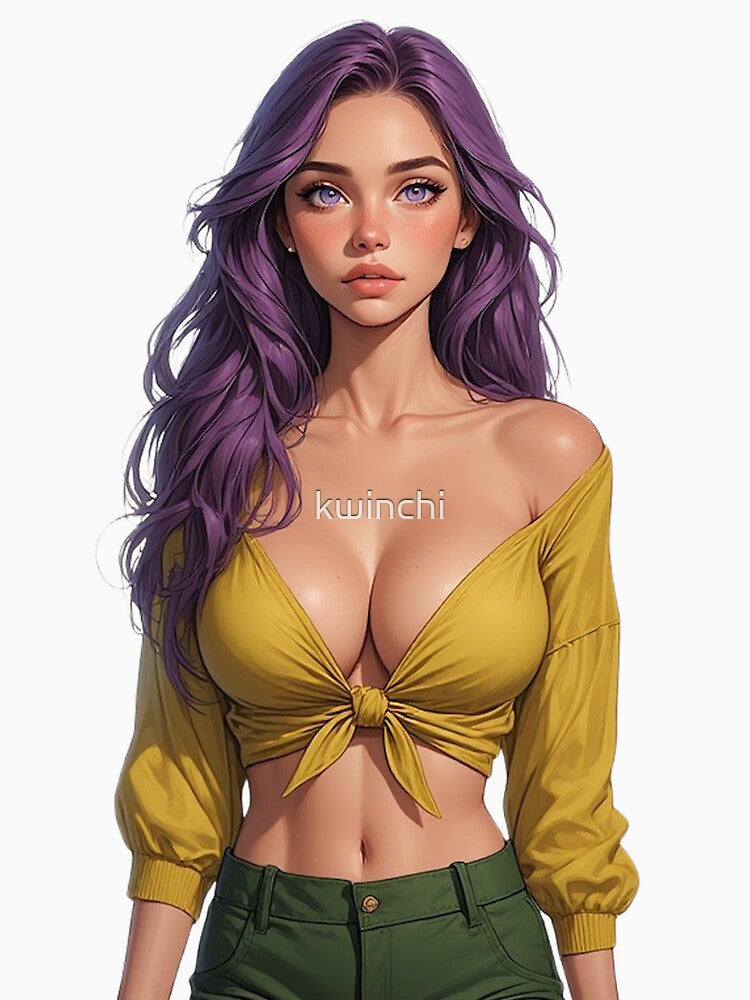 purple hair by kwinchi