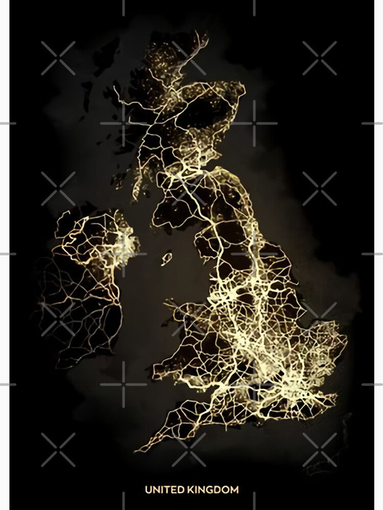 Country Light Maps United Kingdom by Henry Huerta