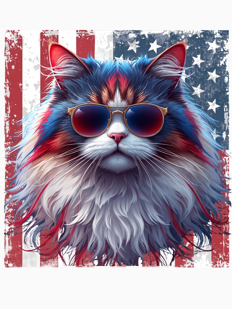 PATRIOTIC CAT by BKDIGITALSHOP