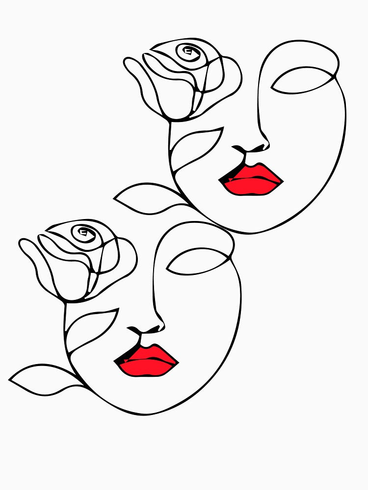 Faces Line Art Classic by saidaone