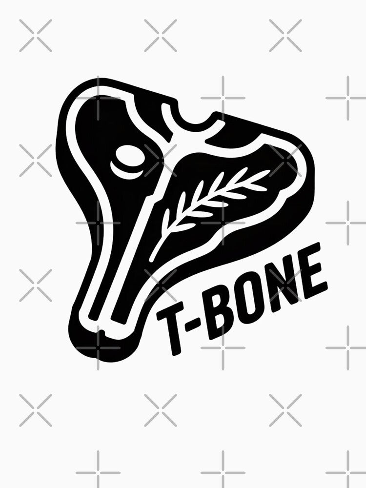 T-Bone Steak Butcher Style Logo by ziblod