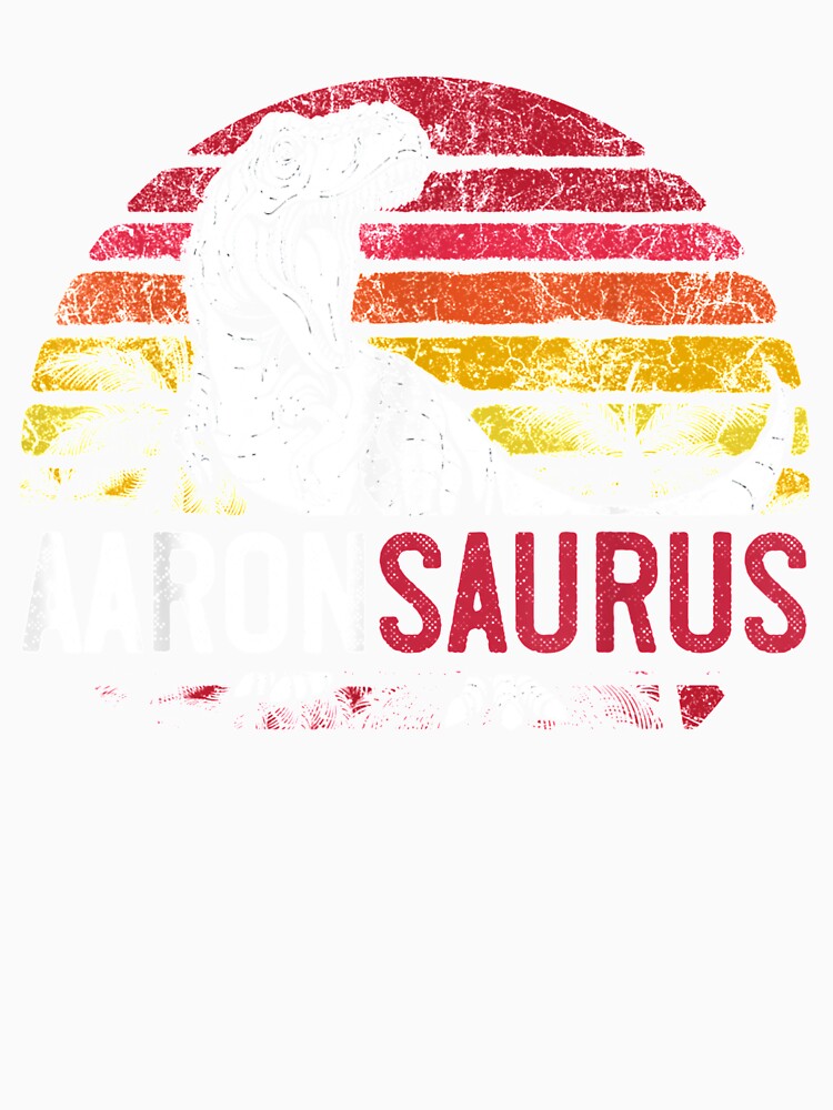 Aaron Saurus Funny Personalized Dinosaur T Rex Name Gift Boy by charissamo77