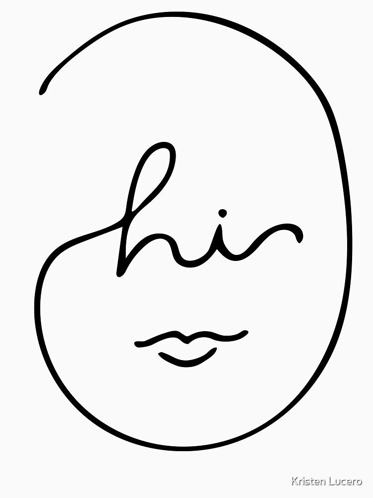 Abstract Line Art Hi Face by Kristen Lucero