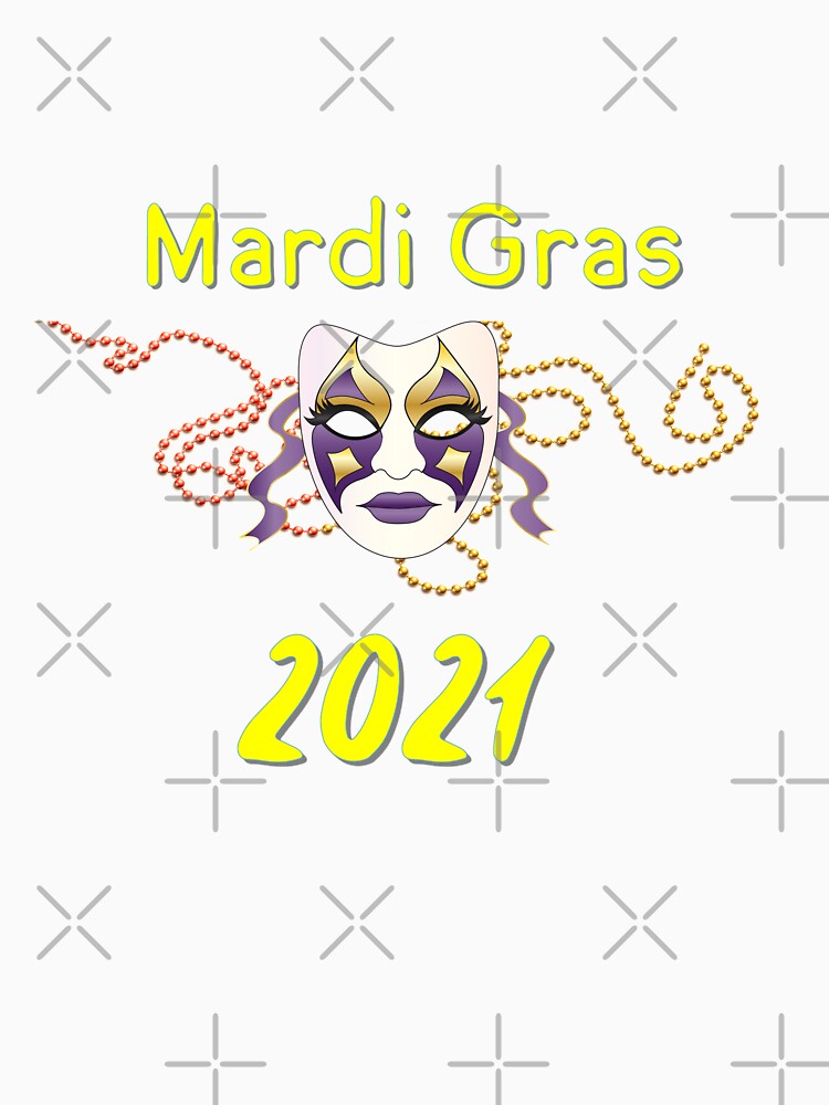 Mardi Gras 2021 with Yellow Lettering by AliCatOriginals
