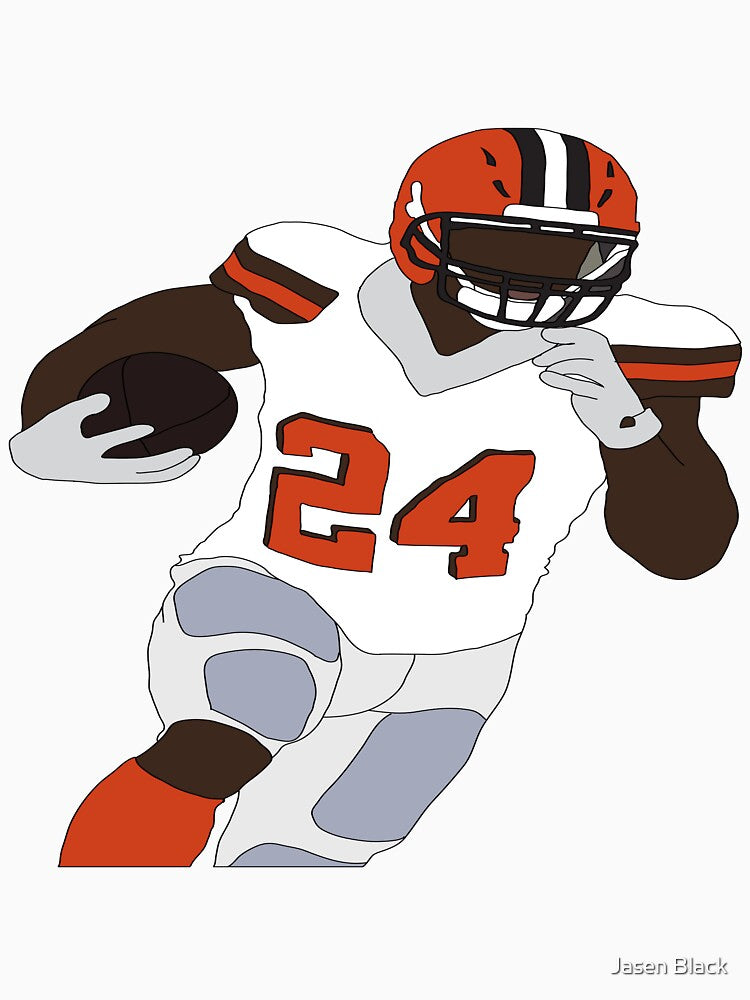 Nick Chubb #24 Cleveland Browns RB by Jasen Black