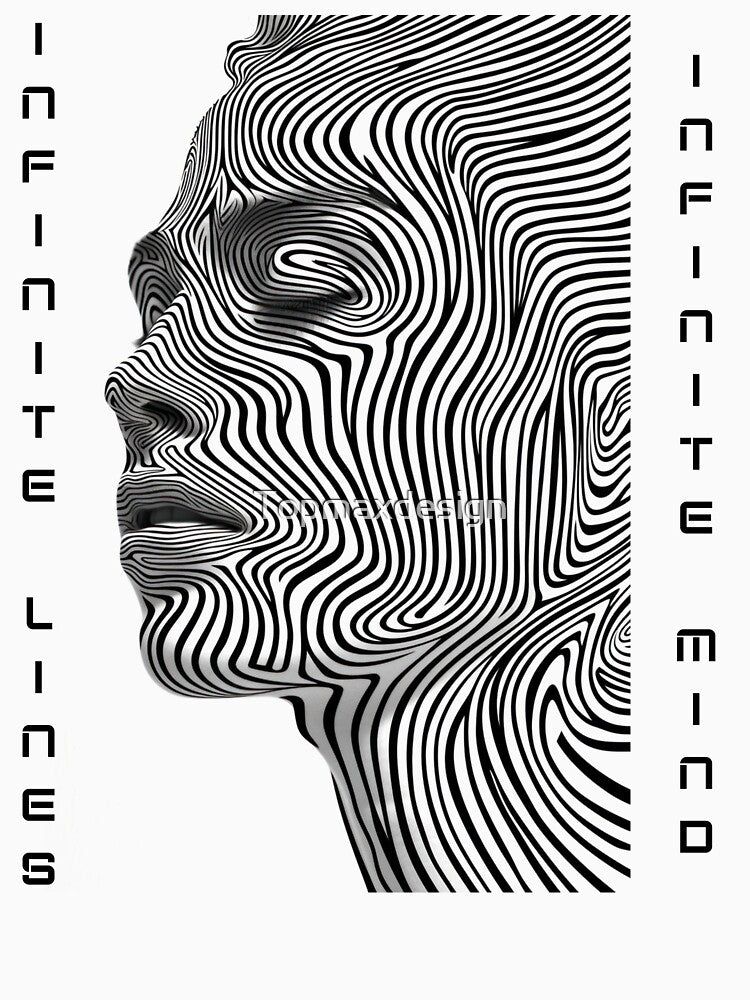 Minimalistic Geometric Lines Women Face by Topmaxdesign