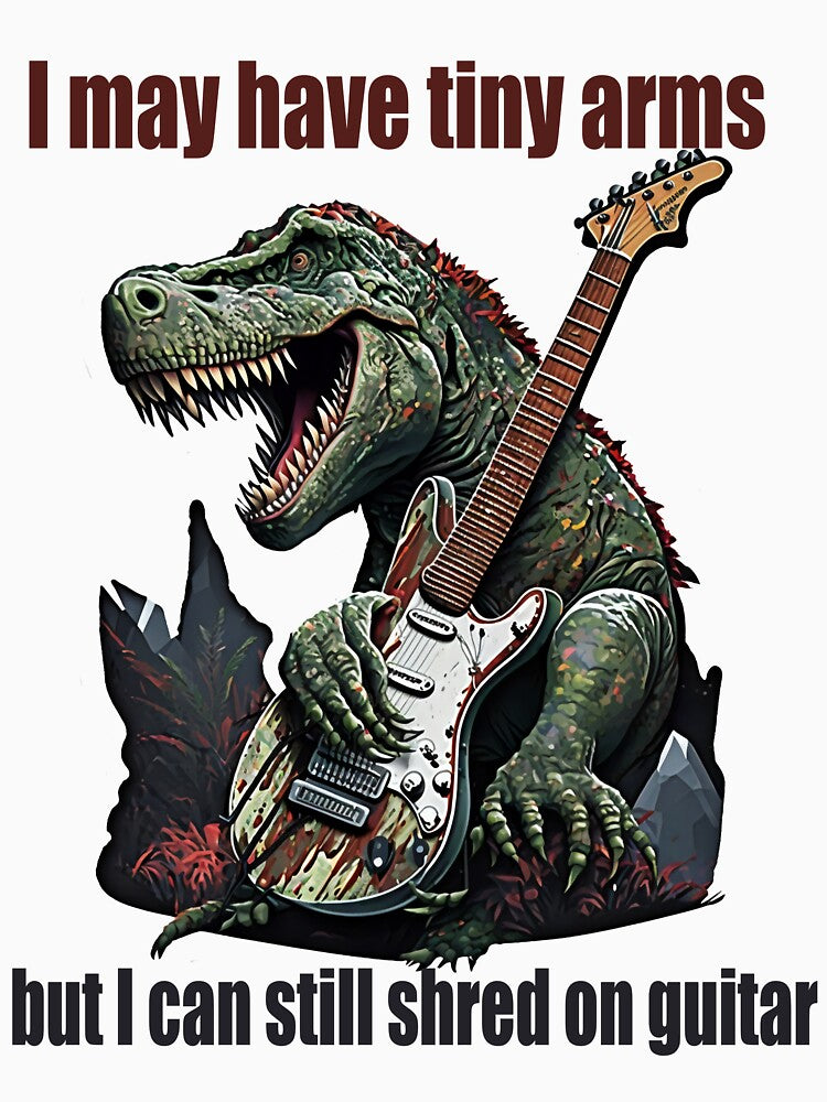 T-rex playing guitar by flowinglobe
