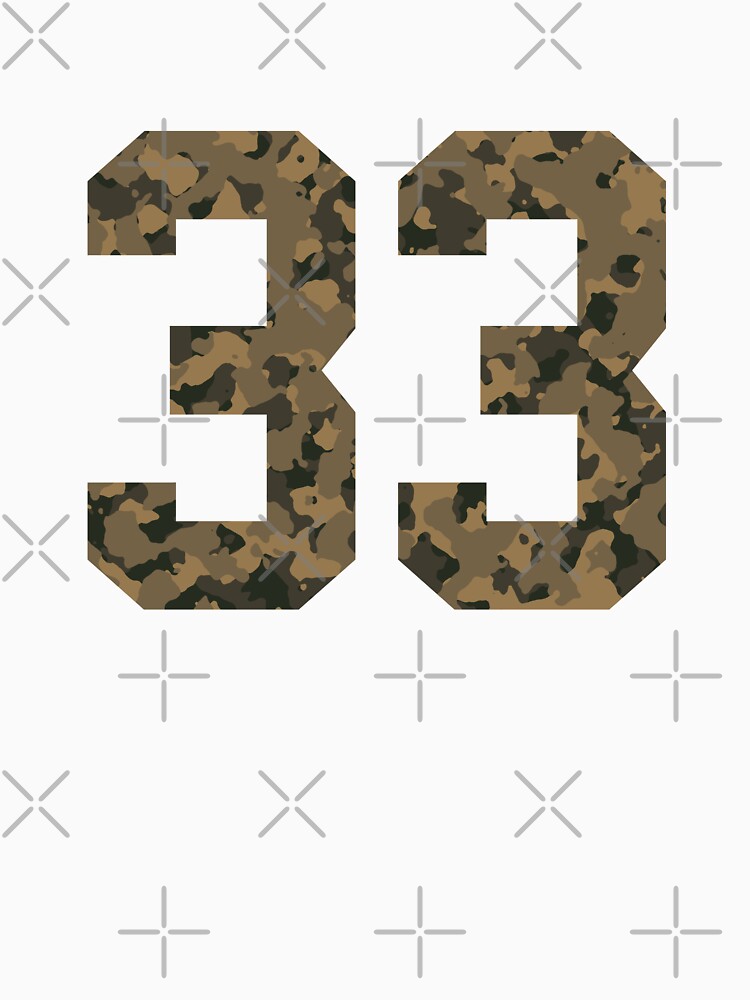 Army Camouflage Number 33 - Sports Numbers by NECHSTORE