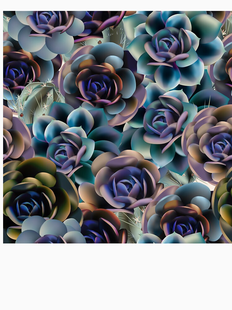 Creative Floral Design of Blue, Purple, Brown Succulents by Jaydee001