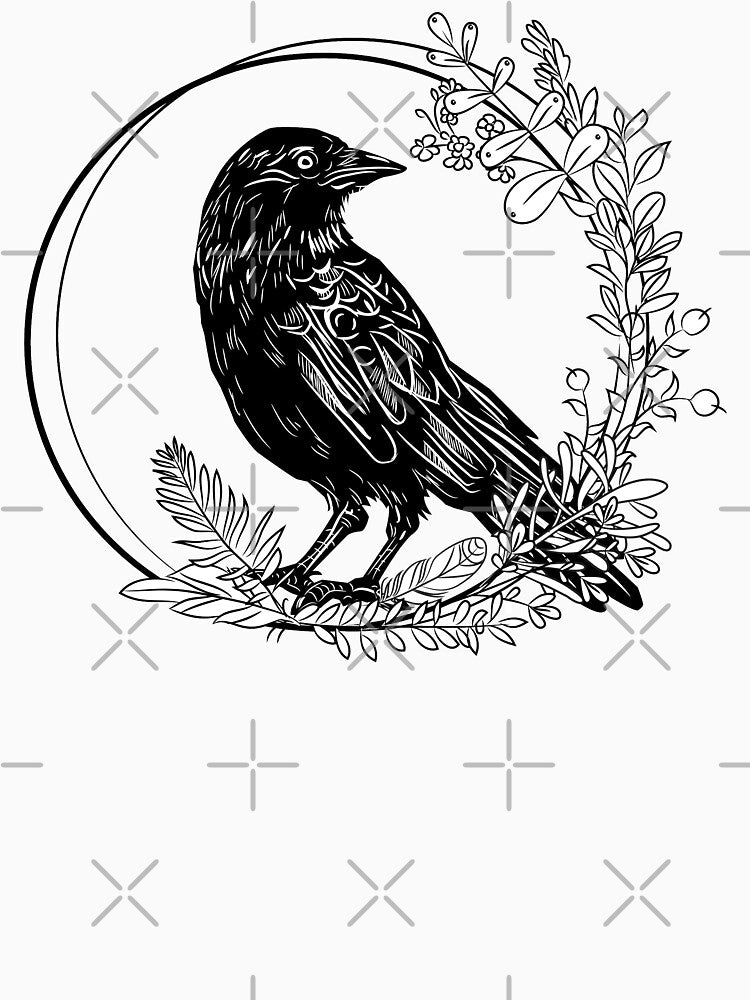 raven crow black bird by GoldSunBleuSky