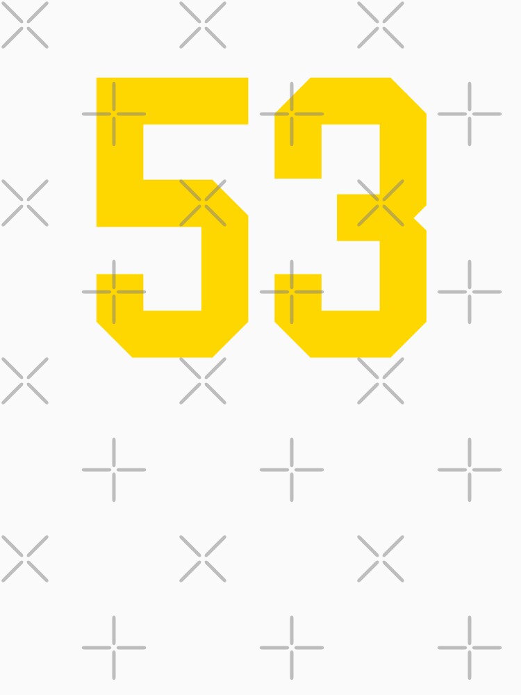 Bold Yellow Sport Number 53 by NECHSTORE