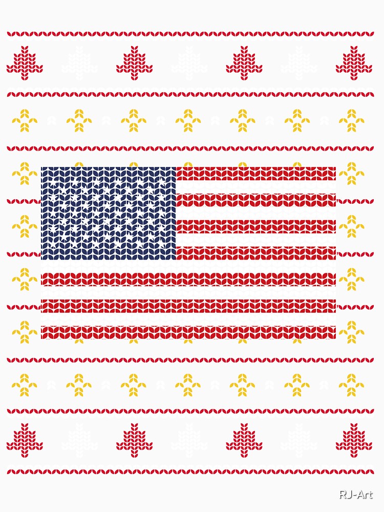 Ugly Christmas USA Flag Christmas Patriotic by RJ-Art