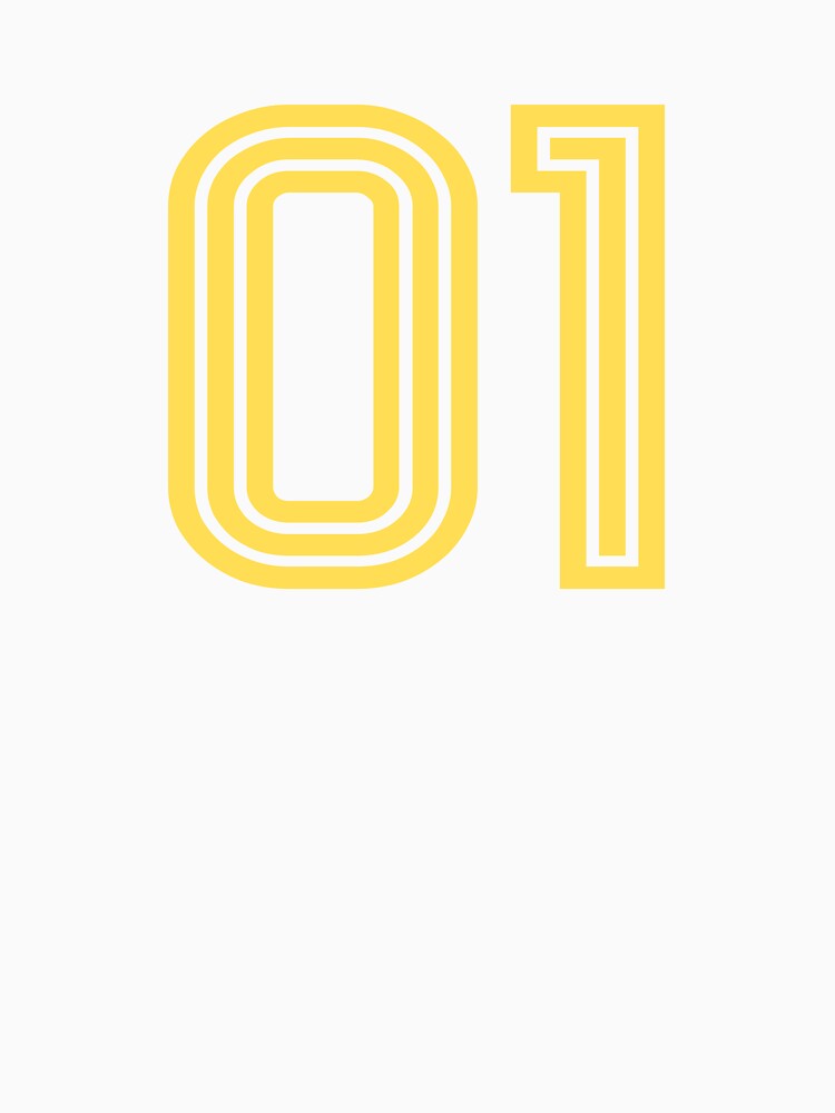 Number 01, Yellow One by Jeallan Designs