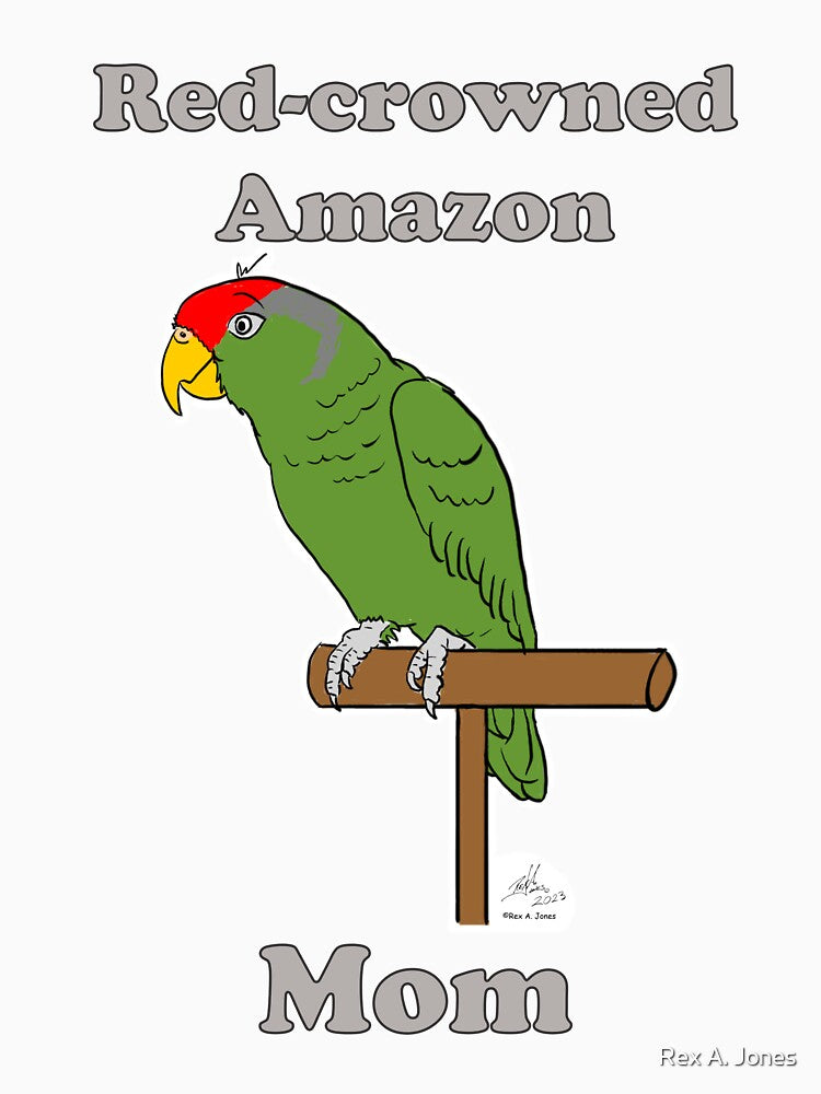 Red-crowned Amazon Mom - Oscar Jones by Laughing Parrot Studio