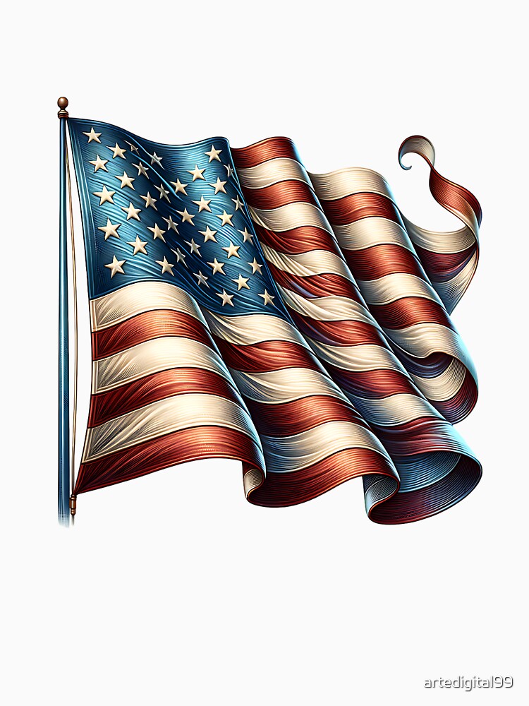 Vintage Patriotic Flag – USA Stars and Stripes Graphic by artedigital99